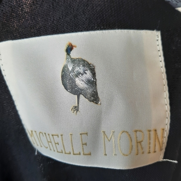 Anthropologie Knitted & Knotted Michelle Morin Chiffon Panel Sweater S - Picture 9 of 9